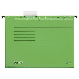 Leitz Alpha-Suspension File Coloured Chipboard-Green -