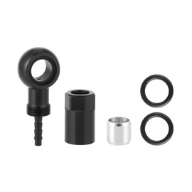 Banjo Fitting Kit Compatible with Shimano SLX XT XTR ZEE SAINT BH90 Hose M640 M7000 M8000 M8020 M820 M9000 M9100 M9120, CNC Aluminum Alloy Hydraulic Disc Brake Olive Barb Insert Connector, Black