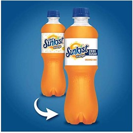 Sunkist Orange Zero (Diet) Soda 20 oz Bottles (Pack of 10, Total of 200 Fl Oz)