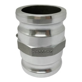 Gloxco Aluminum Type AA Cam and Groove Spool Adapter, 3" Male Camlock x 3" Male Camlock (CAM-30-AA-AL)