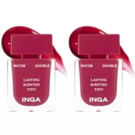 Inga 잉가 워터 래스팅 센티드 립틴트 쿨톤 뱅쇼드롭 X2개 Inga Water Lasting Scented Lip Tint Cool Tone Banjodrop X2 Pieces