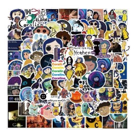 Coraline 50 Calcomanias Stickers Película Contra Agua