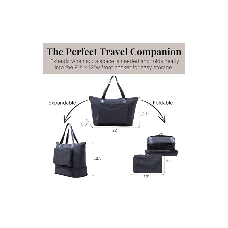 Baggallini Carryall Expandable Packable Tote Bolsa extensible extensible Carryall Mujer
