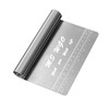 Pro Dough Pastry Scraper/Cutter/Chopper Stainless Steel Mirror Polished with Measuring