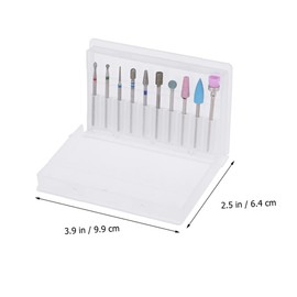 Mikinona Tungsten Steel Alloy Nail Grinding Head Tool Set Cuticle Clean Drill Bits Set for Nail Salon Spa and DIY Manicure Sturdy and Portable Storage Case Included