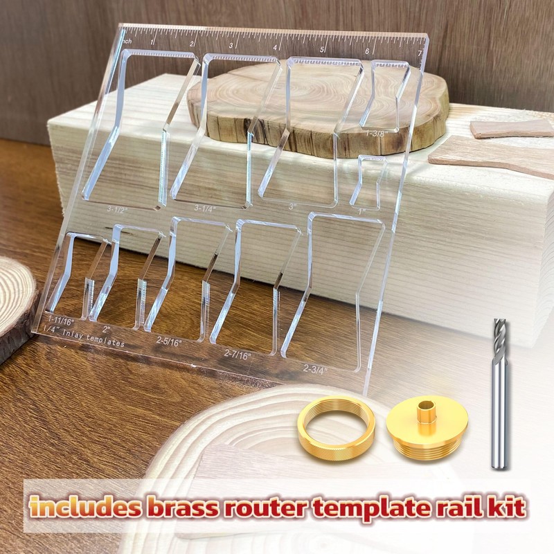 10 in 1 Router Templates for Woodworking,Butterfly Inlay Template,Wood Bowtie