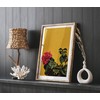 Lithobee - Spanish Flower Halftone Yellow - Printed Wall Art