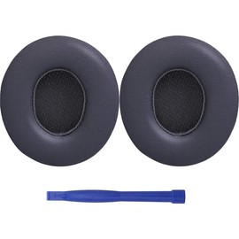 Beats Solo 3 Wireless Ear Pads Replacement, BUTIAO Protein Leather Memory Foam Headphone Earpads Ear Cushion Pad for Beats by Dre Solo 3 Wireless & Solo 2 Wireless Over Ear Headsets (Titanium)