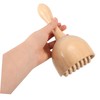 FOMIYES Facial Massage Cup Roller Gua Sha Cup Wooden Back