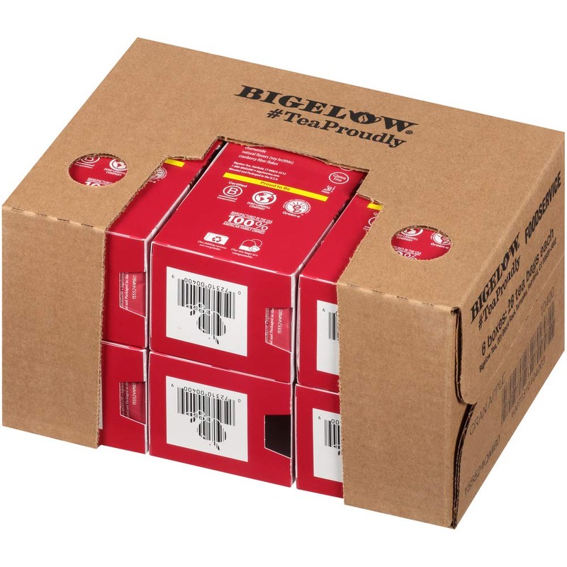 BigelowCranberry Apple Herbal Tea Bags 28-Count Boxes (Pack of 6)