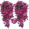 Regallop Artificial Hanging Flowers for Outdoors Decorations 2 Pack, Fake