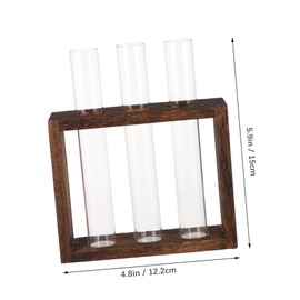 CAXUSD 1 Set Hydroponic Test Tube Planter with Frame Vintage Style Terrarium for Home Office Indoor Gardening Decor Unique Transparent Flower Vase for Spaces