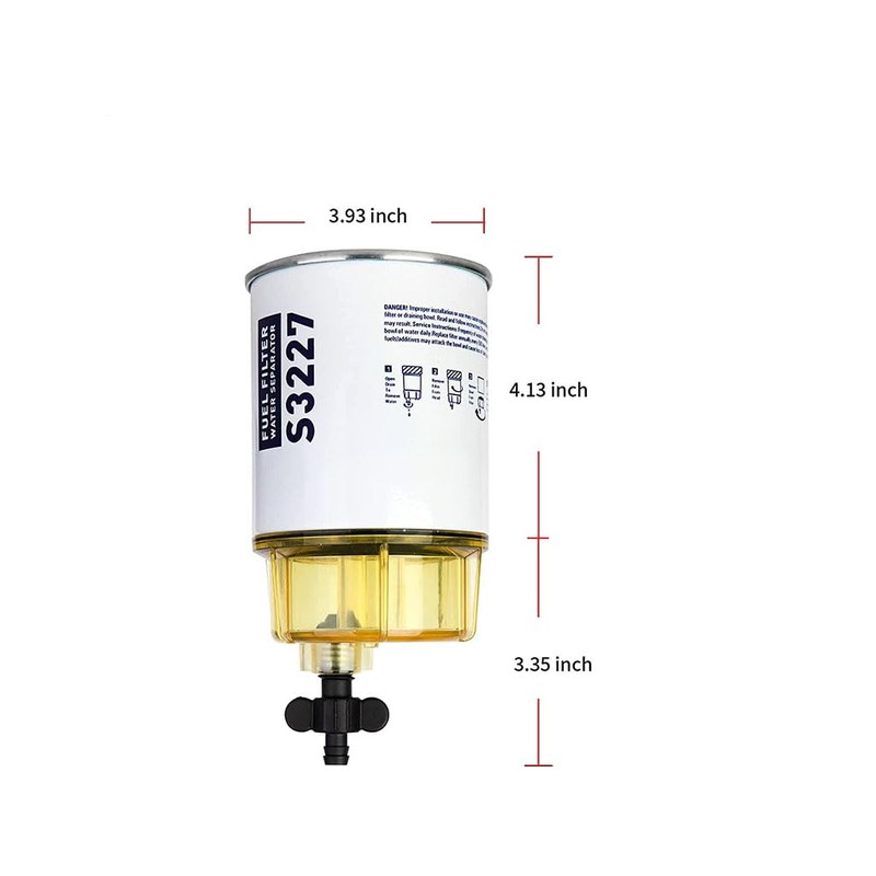 S3213 Fuel Water Separating Filter Element R25T Nylon Fuel Bowl
