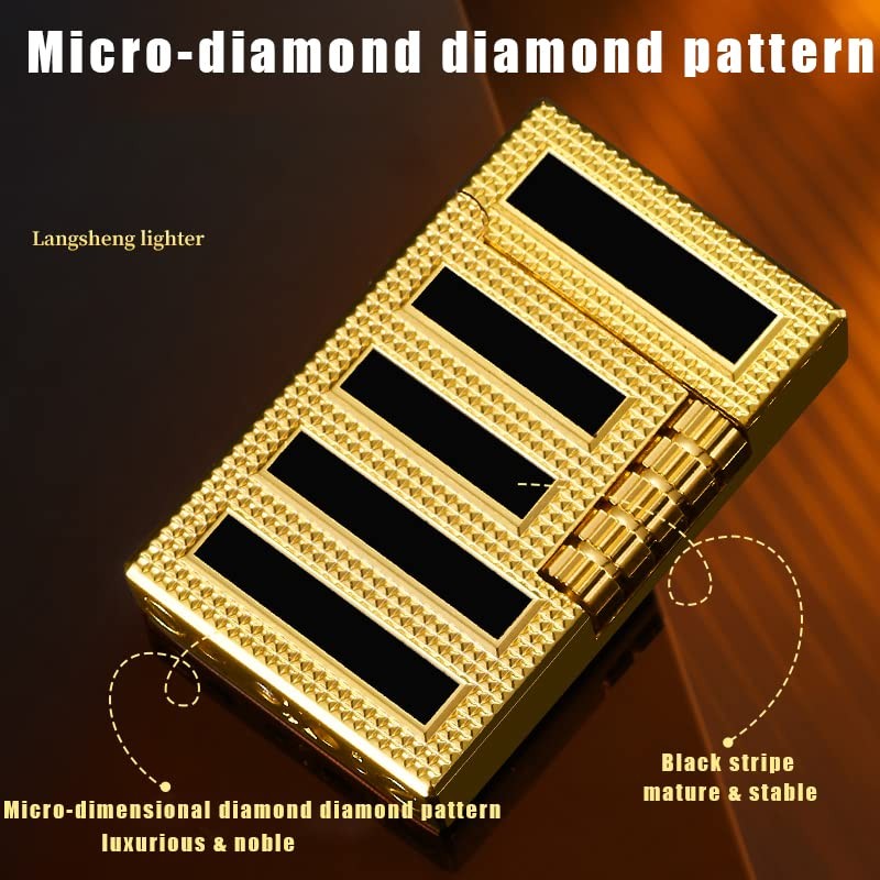 Cigar Lighters Soft Flame Lighter Retro Grinding Wheel Traditional Butane