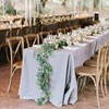 CQURE 28 Pcs Eucalyptus Garland,Artificial Eucalyptus Leaves Table Greenery Garland
