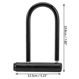 Heavy Duty U Lock for Bicycle, Motorbike, Scooter - Premium Security Lock with Key, Durable and Anti-Theft Protection