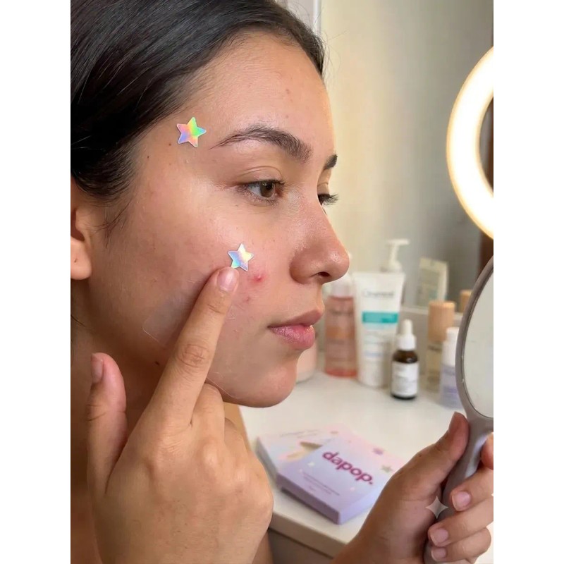 Dapop Pimple Patch Parches Para Acne Estrella Holografico Todo Tipo