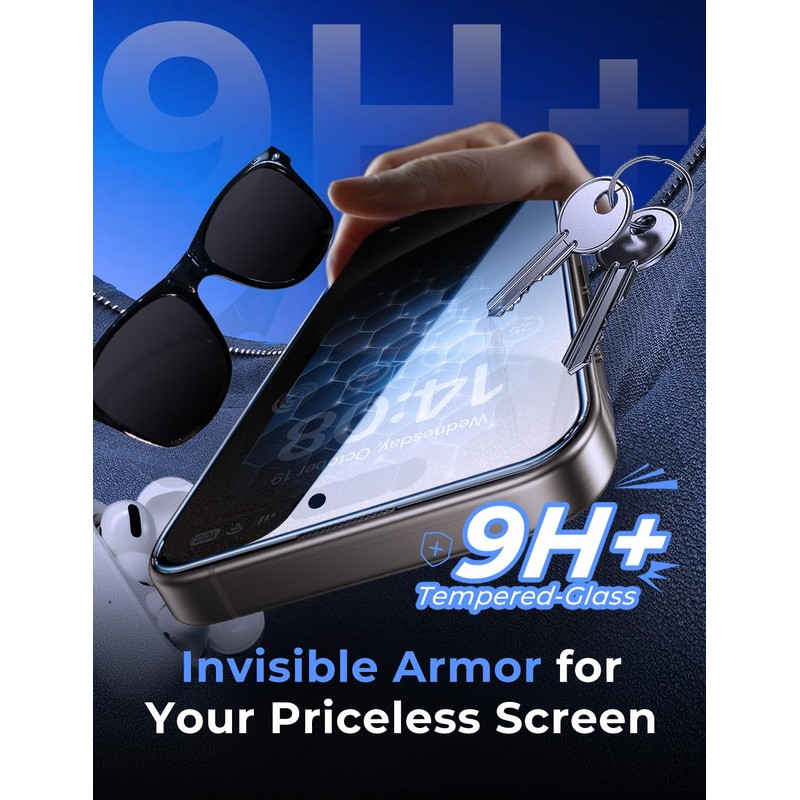 MAGIC JOHN 2 Pack for iPhone 15 Pro Max 6.7