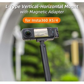 Insta360 X5 X4 Aluminum Protective Frame Magnetic Mount for Insta360 X5/X4 Right Angle Bracket Extension Frame Foldable Magnet Adapter Insta 360 X5 Accessories