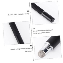 COHEALI Multifunctional Stylus Pen for Touch Screen Devices Accurate Capacitive Touch with Fine Fiber Tips Compatible with Smartphones and Tablets Black