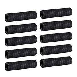 RCsupplier 100Pcs M3X12 OD=5mm Knurled Standoffs for RC/Drone/Quadcopter/FPV/Racing Car/Simracing/Mechanical Accessories Model Parts (Knurled Standoff 12mm,Black,100)