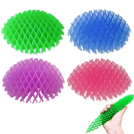 4 PCS Fidget Worm, Flexi Worm, Worry Worm, Worm Fidget Toy for Adults and Kids,Funny Stretchy Sensory Stress Toys,Resistance Fidget Toy,Anxiety Stress Relief Toys (Purple green pink blue)