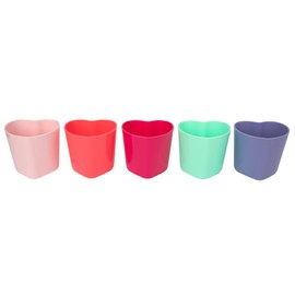 The First Years Heart Shaped Toddler Cups - Training Toddler Cups for Snacks and Drinks - Toddler Easter Basket Stuffers - Heart Shaped Baby Training Cup - 6 Oz - 5 Count