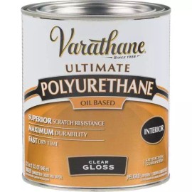 Varathane (2)-Qt Clear Gloss Varathane Interior Wood Floor Paneling Trim Polyurethane