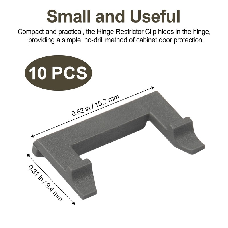 10 Pack 86 Degree Angle Restrictor/Restriction Clip for Soft Close