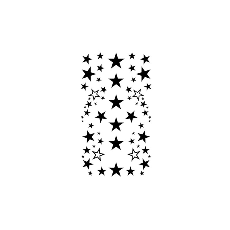 MapofBeauty 2 pcs Black Star Temporary Waterproof Tattoo Sticker