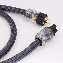 JJmooer Pure Copper with Shielded HiFi Power Cable, Professional Audio Cable, Power Cord Black