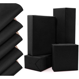 QRTDXP 50 * 70cm Black Wrapping Paper Sheet, 5pcs Black ECO Kraft Gift Wrapping Paper Perfect for Crafts Arts Packing Birthday Present