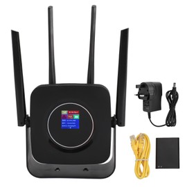 4G LTE CPE WiFi Router with SIM Card Slot 300Mbps Unlocked Wireless CPE Internet Routers with 4 5dBi Antenna for Asia 100‑240V UK Plug