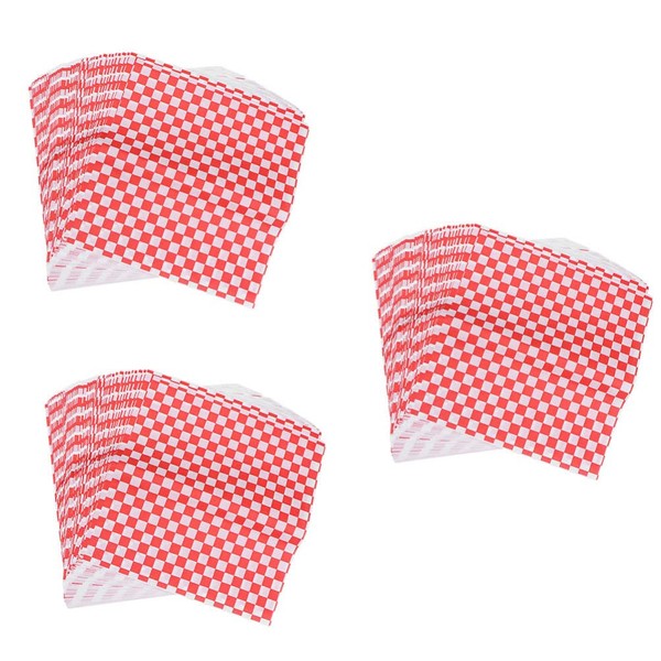 YARNOW 300 Piece Deli Paper Red White Checkered Food Wrapping Paper Fried Chick Wrapping Paper Grid Paper Grease - Food Basket Packaging Bread Sandwich for Proof Burger Paper