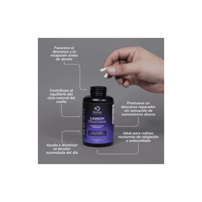Domos - Melatonina Citrato De Magnesio Lavanda -120 Cáps
