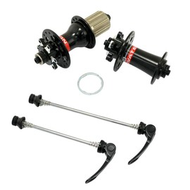 NOVATEC D791SB + D792SB MTB 32 Hole Disc Hubs w/Skewers,1 Pair, Black, NA2154-T