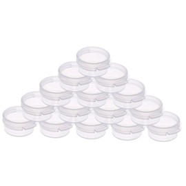 STOBAZA 25Pcs Transparent Round Weighing Jars Soil Sample Boxes with Lid for Labs Safe Material for Soil Storage Easy to Clean and Reuse for Weighing and Observing
