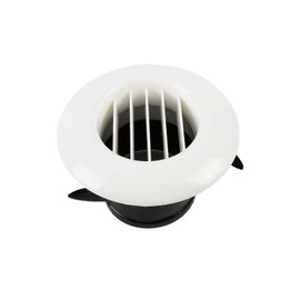 Circle Air Vent Grille Cover, Mini ABS Plastic Ducting White Ventilation Cover, Round Wall Vent for Home Use, Outdoor, Indoor (150mm Straight)