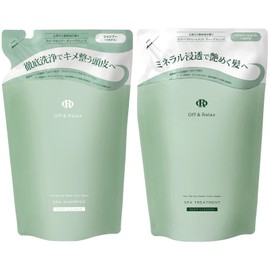 Off&Relax OR Spa Shampoo Treatment Set, Deep Cleansing Refill, 400ml each, Soothing Forest Bath Scent, Deep Cleanse Refill Set