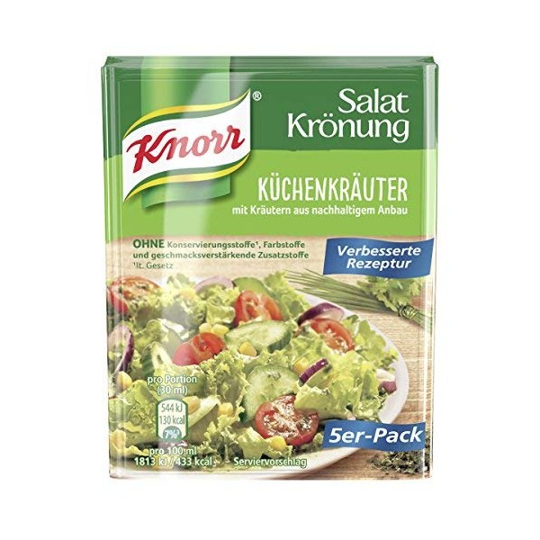 Knorr Salat Kroenung Kuechenkraeuter (Kitchen Herbs) 5 Packets