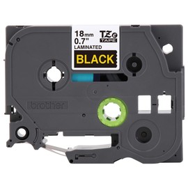 Brother Genuine P-Touch TZE-344 Tape, 3/4" (0.7 mm) Standard Laminated P-Touch Tape, Gold on Black, Laminated for Indoor or Outdoor Use, Water-Resistant, 26.2 ft (8 m), Single-Pack