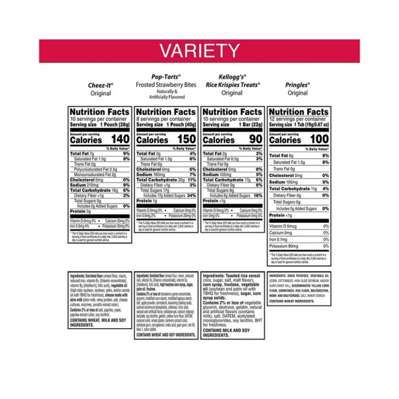 Kellogg's Family Favorites Variety Snack Pack 40 Ct – Assorted