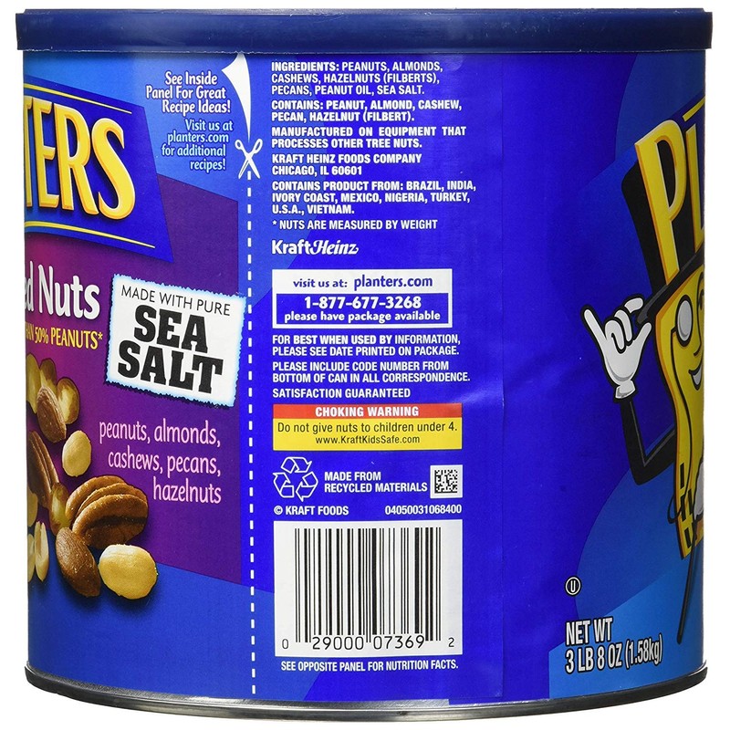 Planters Mixed Nuts, Mixed Nuts, Regular, 56 Ounce