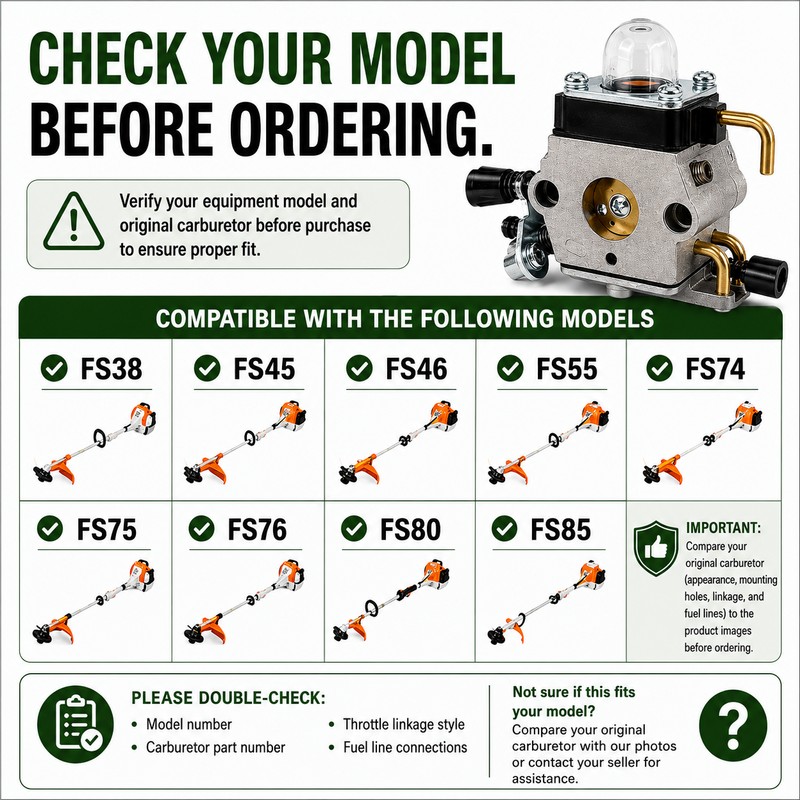 Replacement Carburetor for String Trimmers – Aluminum Carb Kit for