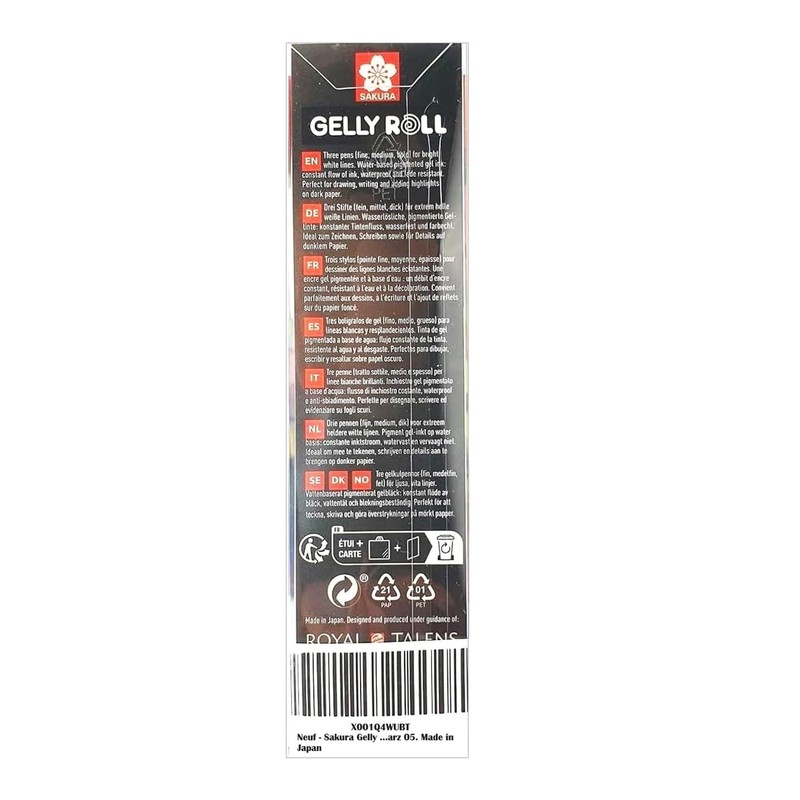 Sakura Gelly Roll Metallic Metallic 3 Pieces (White Gold) and
