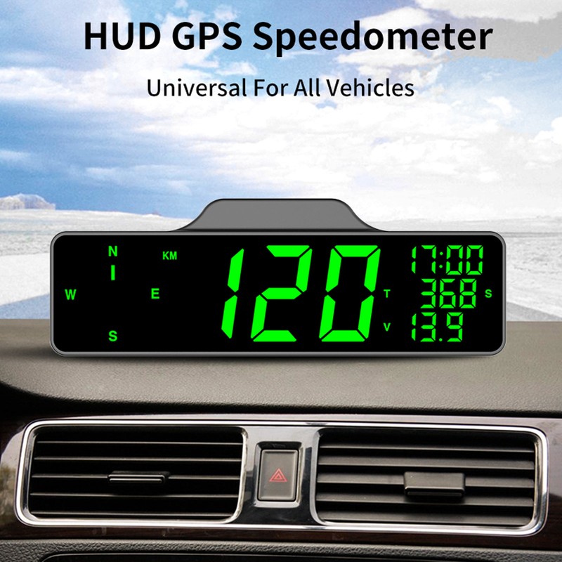 8in Car HUD Display Multifunction GPS Speedometer Fatigue Driving Alarm