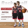 Pardofelis Maglia e pantaloncini da basket per ragazzi, ad asciugatura
