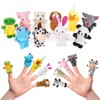 KBPNO 10Pcs Animal Finger Puppets, Soft Plush Animals Finger Puppe