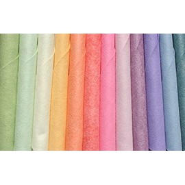 Wool Felt Blend, Merino Wool and Rayon,12x18 inch, 12 Sheets (Pastel)
