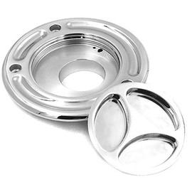 NBX- Chrome Keyless Gas Cap Twist Off Aluminum Racing Fuel Tank Cap For Compatible with Kawasaki ZX-14R/ ZZR1200 /ZRX1200R /Z1000 /ZX-10R /ZX-9R /ZX-6RR /ZX-6R
